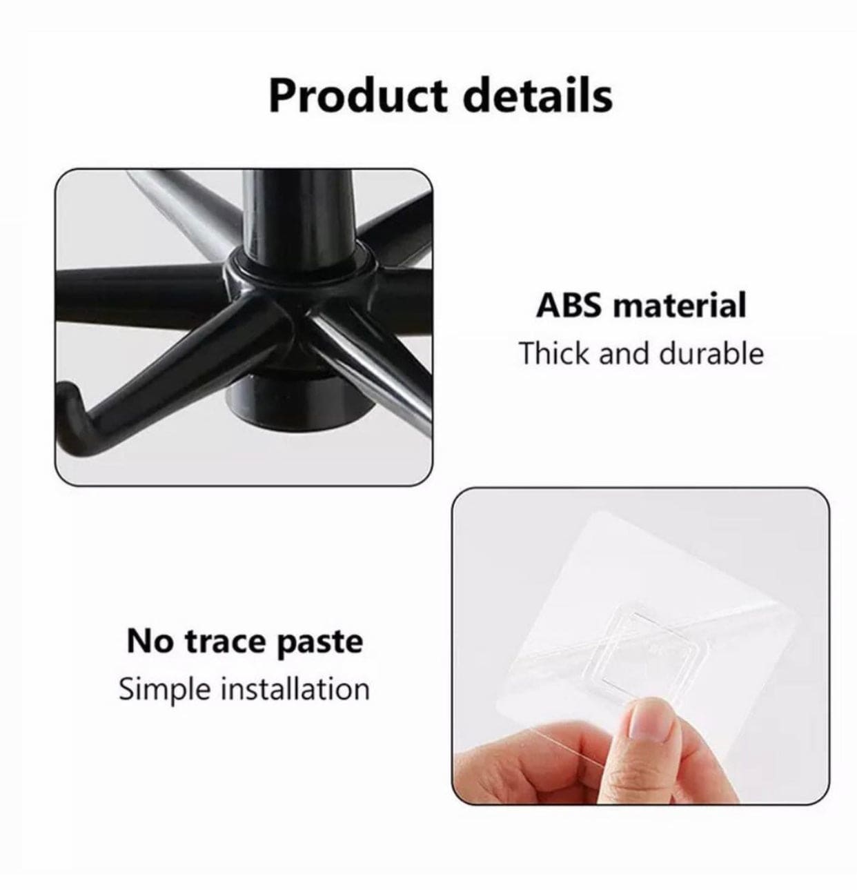 360˚ Degree Rotatable Six Claw Storage Hooks, Punch-free Multipurpose Hooks, Folding Self-Adhesive Vertical Flip Hook 360˚ Degree Rotatable Six Claw Storage Hooks, Punch-free Multipurpose Hooks, Folding Self-Adhesive Vertical Flip Hook